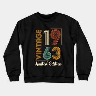 Vintage 1963 Limited Edition 60th Birthday Crewneck Sweatshirt